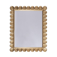 Eliza Mirror With Scalloped Edge Frame In Gold Leaf