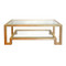 Winston Gold Leaf Two Tier Coffee Table With Clear Beveled Glass