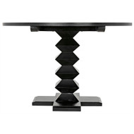 48" Zig Zag Dining Table - Hand Rubbed Black