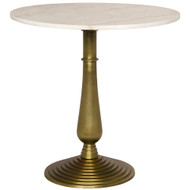 Alida Side Table - Cast Iron and Stone - Gold Finish