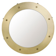 Clay Mirror - Small - Antique Brass Finish