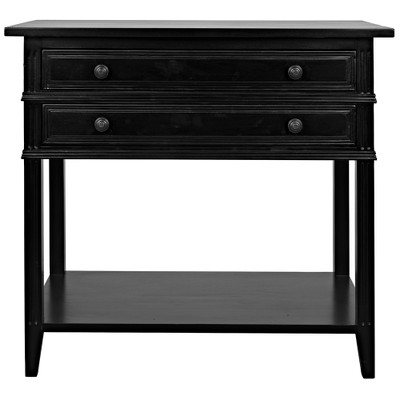 Colonial 2 Drawer Side Table - Distressed Black