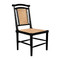 Colonial Bamboo Chair w/ Caning - Hand Rubbed Black