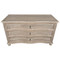 Curved Front 3 Drawer Chest - Vintage Grey