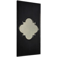 Noir Good Luck Mirror - Hand Rubbed Black With Gold Trim