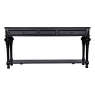 Large Colonial Sofa Table - Black