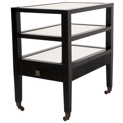 Lesly Side Table - Distressed Black