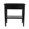 Oxford 1 Drawer Side Table - Hand Rubbed Black