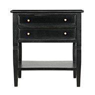 Oxford 2 Drawer Side Table - Hand Rubbed Black