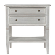 Oxford 2 Drawer Side Table - White Wash