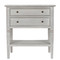 Oxford 2 Drawer Side Table - White Wash