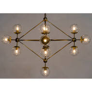 Pluto Chandelier - Small - Antique Brass Finish