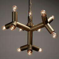 Snowflake Chandelier - Antique Brass Finish