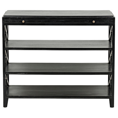 Sutton Criss-Cross Side Table - Hand Rubbed Black