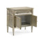 Buona Notte - Smoke Finish Nighstand with Silver Leaf Accents image 1