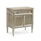Buona Notte - Smoke Finish Nighstand with Silver Leaf Accents