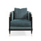 Lattice Entertain You - Upholstered Velvet Chair with Lattice Detail