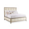 Sleeping Beauty - Upholstered Bed with Taupe Fretwork Detail - Cal King