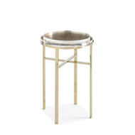 Sparkler - Acrylic and Crystal Accent Table with Stainless Steel Base