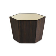 What'S Your Point - Gold Mirrored Top 27" Hexagonal Cocktail Table
