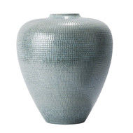 Studio A Check Bulbous Vase - Reactive Silver Blue - Lg