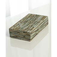 Studio A Chiseled Bone Box - Forest - Med