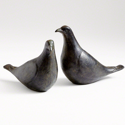 Dove Pair - Oiled Bronze