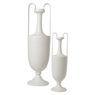 Studio A Elongated Grecian Amphora - Matte White - Sm