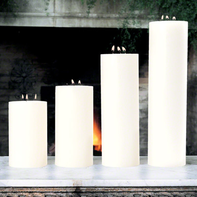 3 Wick Pillar Candle - Unscented - 5"x14"