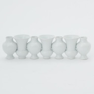 Chinoise Linear Bud Vase - White Crackle