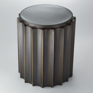 Fluted Column Table - Bronze