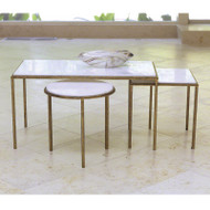 Global Views Hammered Gold Cocktail Table