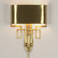 Hardwired Antique Brass Torch Sconce
