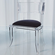 Klismos Acrylic Chair - Black