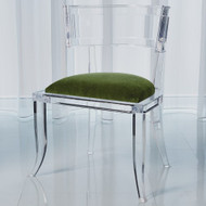 Klismos Acrylic Chair - Emerald Green