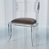 Klismos Acrylic Chair - Pewter