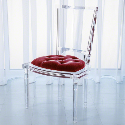 Marilyn Acrylic Side Chair - Red Pepper