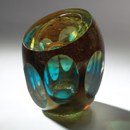 Molten Jewel Vase - Aqua