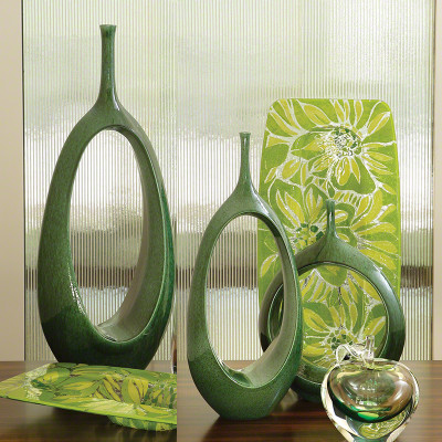 Open Ring Vase - Emerald - Sm