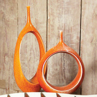 Open Ring Vase - Orange