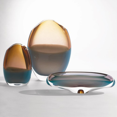Oval Vase - Pistachio Amber - Lg