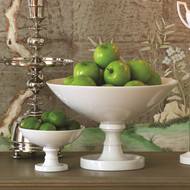 Global Views White Grand Pedestal Bowl - Lg