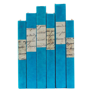 Script Label On Turquoise Collection