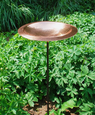 Hammered Copper Bowl with stand