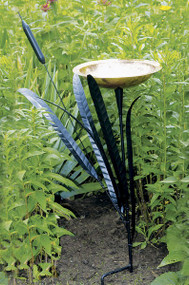 Single Cattail Birdbath