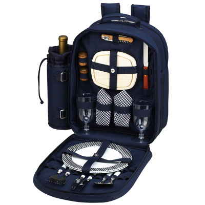Two Person Picnic Backpack - Navy image 1