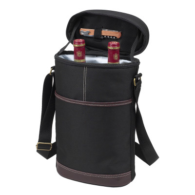 Two Bottle Insulated Carrier - Black image 1