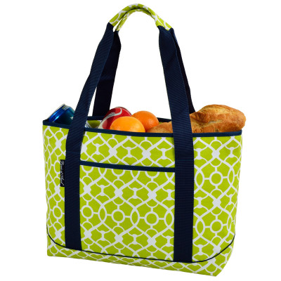Large Insulated Cooler Tote - Trellis Green image 1