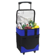 32 Can Collapsible Rolling Cooler - Royal Blue image 1