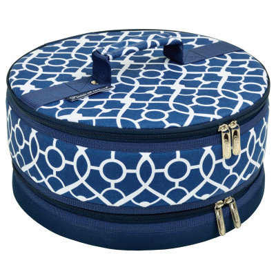 Cake Carrier - Trellis Blue image 1